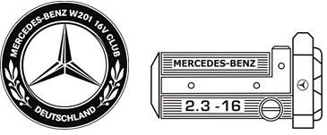 Clubshop Artikel des Mercedes-Benz W201 16V Club e.V.